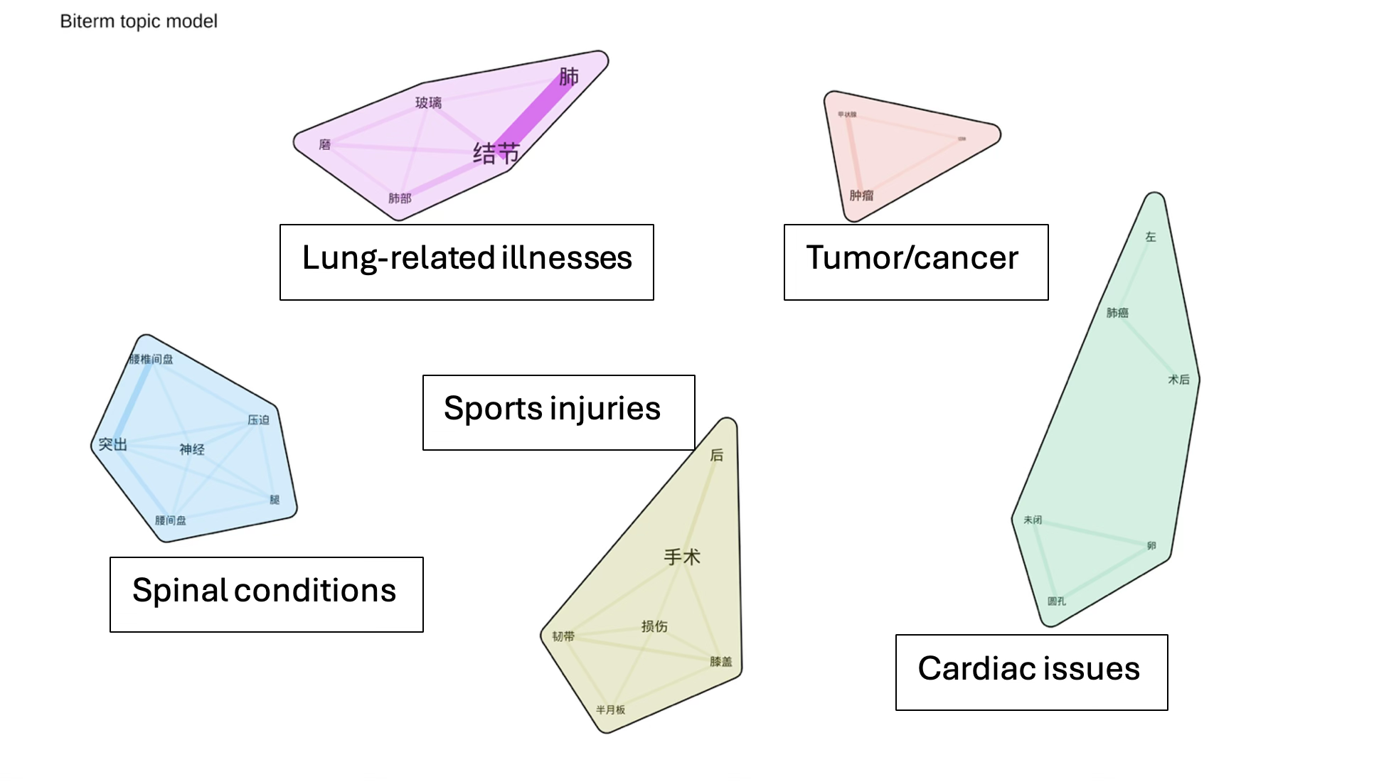 Topic model chart of prevalent diseases on Good Doc Online
